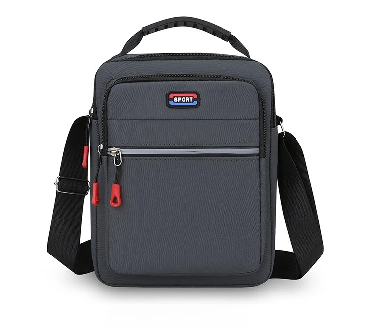 Neue Herren-Umhängetasche, schlichte Schultertasche, lässige, geräumige Tasche für den täglichen Gebrauch, atmungsaktive Reisetasche für Herren. – Detail 24