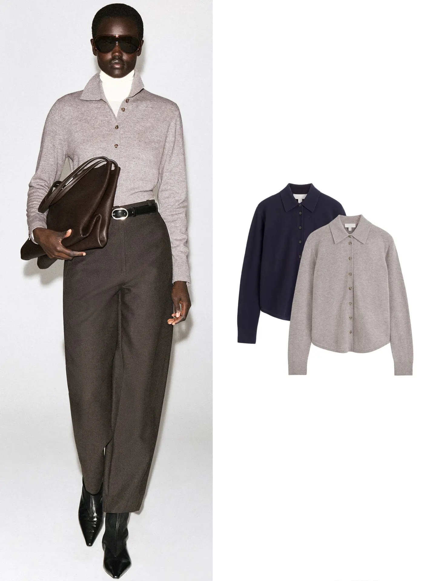 Autumn New Women's Standard Fit Long Sleeve Knitted Cardigan Coat Turn-down Collar Open-front Polyester Casual Fashion
