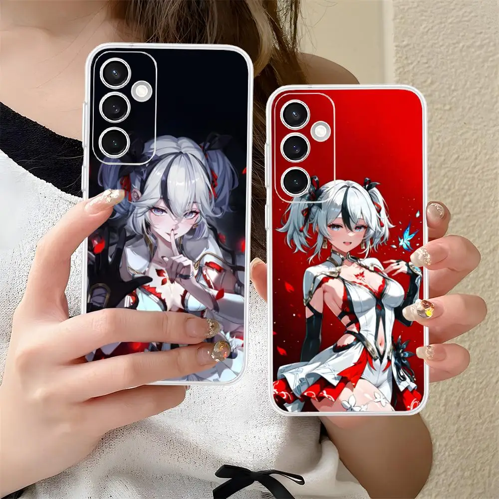 

Чехол для телефона Wuthering Waves Camellia для Samsung Galaxy S25 S24 S23 S22 S21 Plus FE Ultra, прозрачный, красочный, красивый