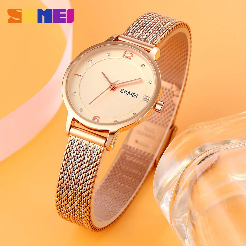 

Luxury Elegant Women Watches Gold Women Bracelet Watch Stainless Steel SKMEI Brand Waterproof Quartz Watch Women reloj mujer