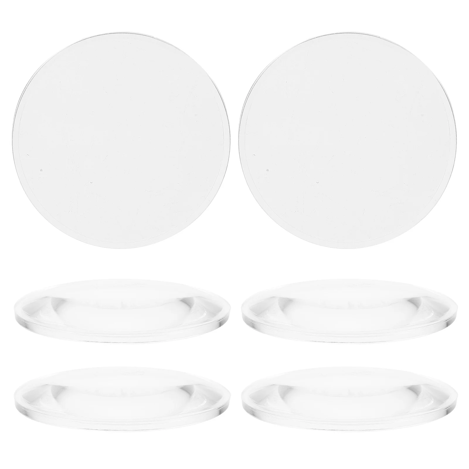 6Pcs Double Convex Lens Optical Teaching Materials Clear Physics Experiment Lenses Science Learning Tools for Classroom