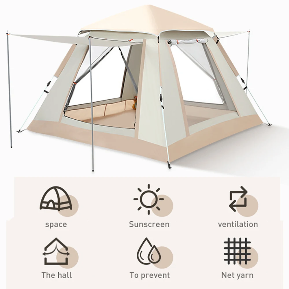 Outdoor Self-driving Travel Camping Tent Automatic Quick-opening Tent Portable Rainproof Sunshine-proof Tent Fishing Hiking Suns