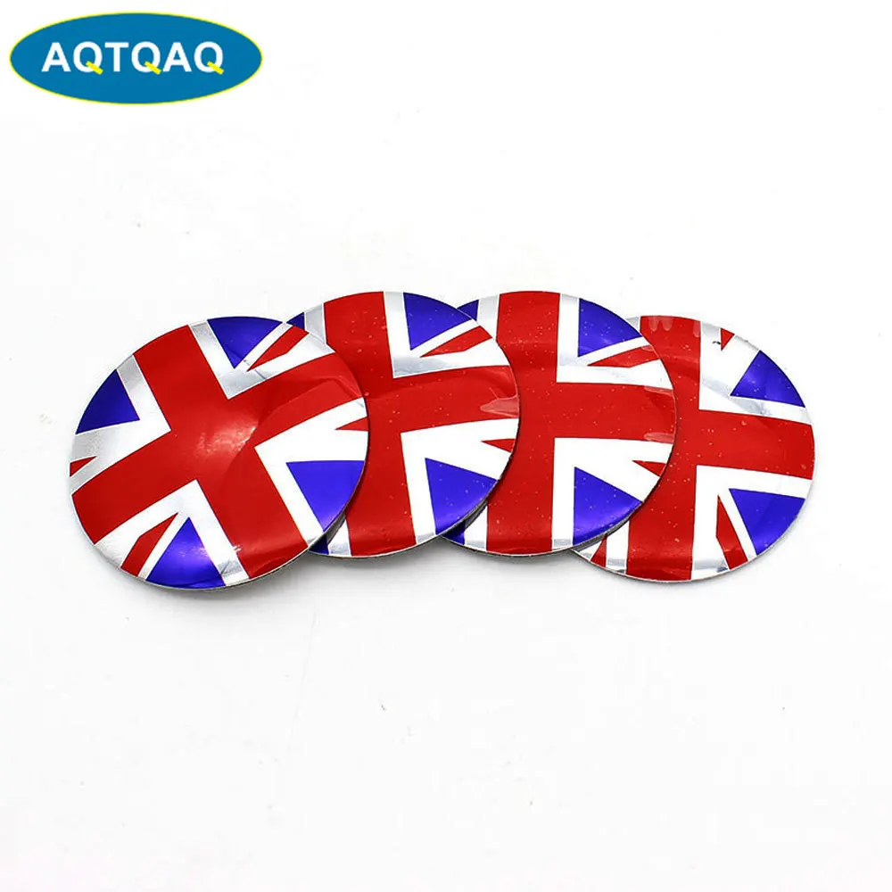 4 Pcs/Set Car Emblem Badge Sticker Wheel Hub Caps Centre Cover England British The UK Flag Car Sticker