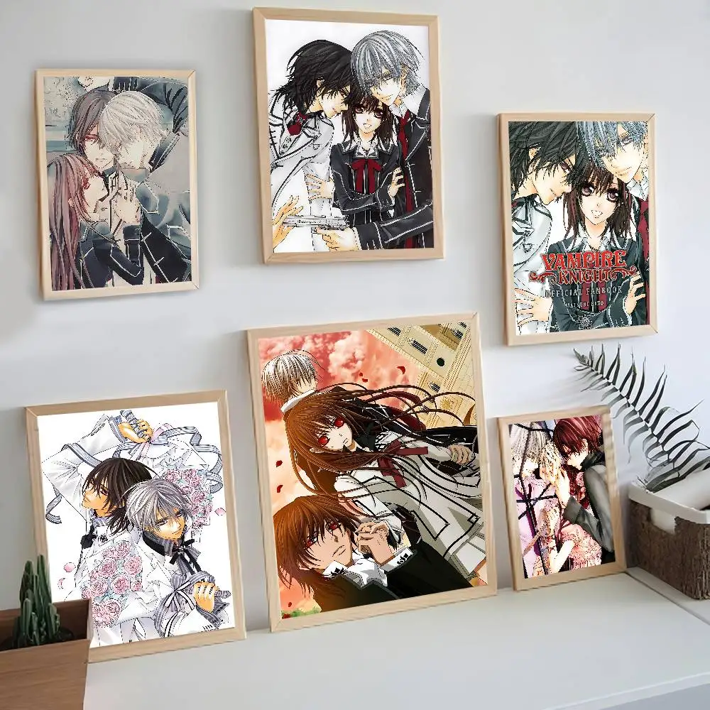Vampire Knight Anime Whitepaper Poster Waterproof Paper Sticker Coffee House Bar Posters Wall Stickers