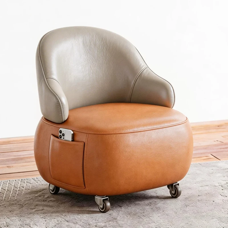 Wheels Design Makeup Stool Spinning Stylish Modern Sofas Makeup Stool Kids Cute Mueble Recibidor De Entrada Room Furniture