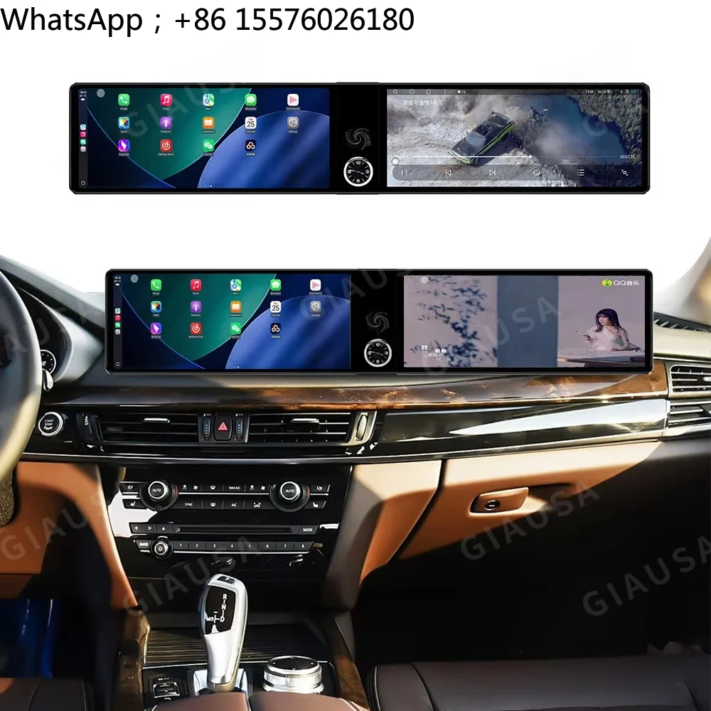 Dual Screen Android 14 For BMW X5 F15 X6 F16 X5M X6M 2014 2015 2016-2018 Carplay Car Multimedia Player GPS Navigation Head Unit