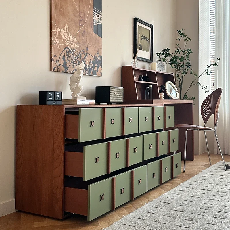 Интерьер Женский Большой Туалетный Столик Роскошный Зеленый Коричневый Хранение Уникальные Комоды Шкаф Nordic Penteadeira Мебель Для Спальни