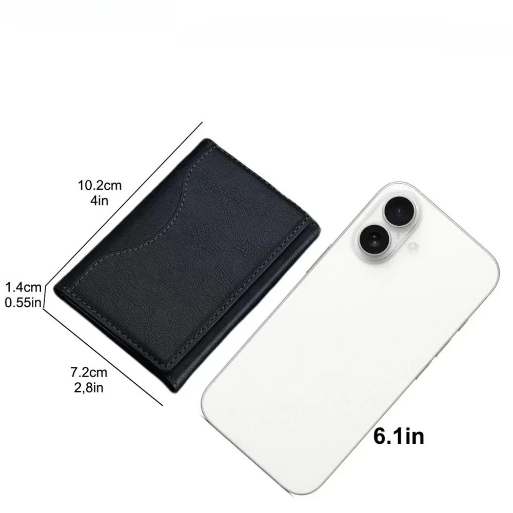 متعددة الوظائف المغناطيسي الهاتف المحفظة حامل بولي Leather الجلود ثلاثية الطي حامل بطاقة حافظة للبطاقات المحفظة ل Magsafe iPhone17 16 15 14 13 12 #6