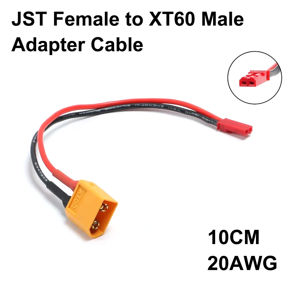 JST Adapter Cable XT60 Battery Connector Banana Plug RC Lipo Control Conversion Wire Replacement Upgrade Parts for Quadcopter