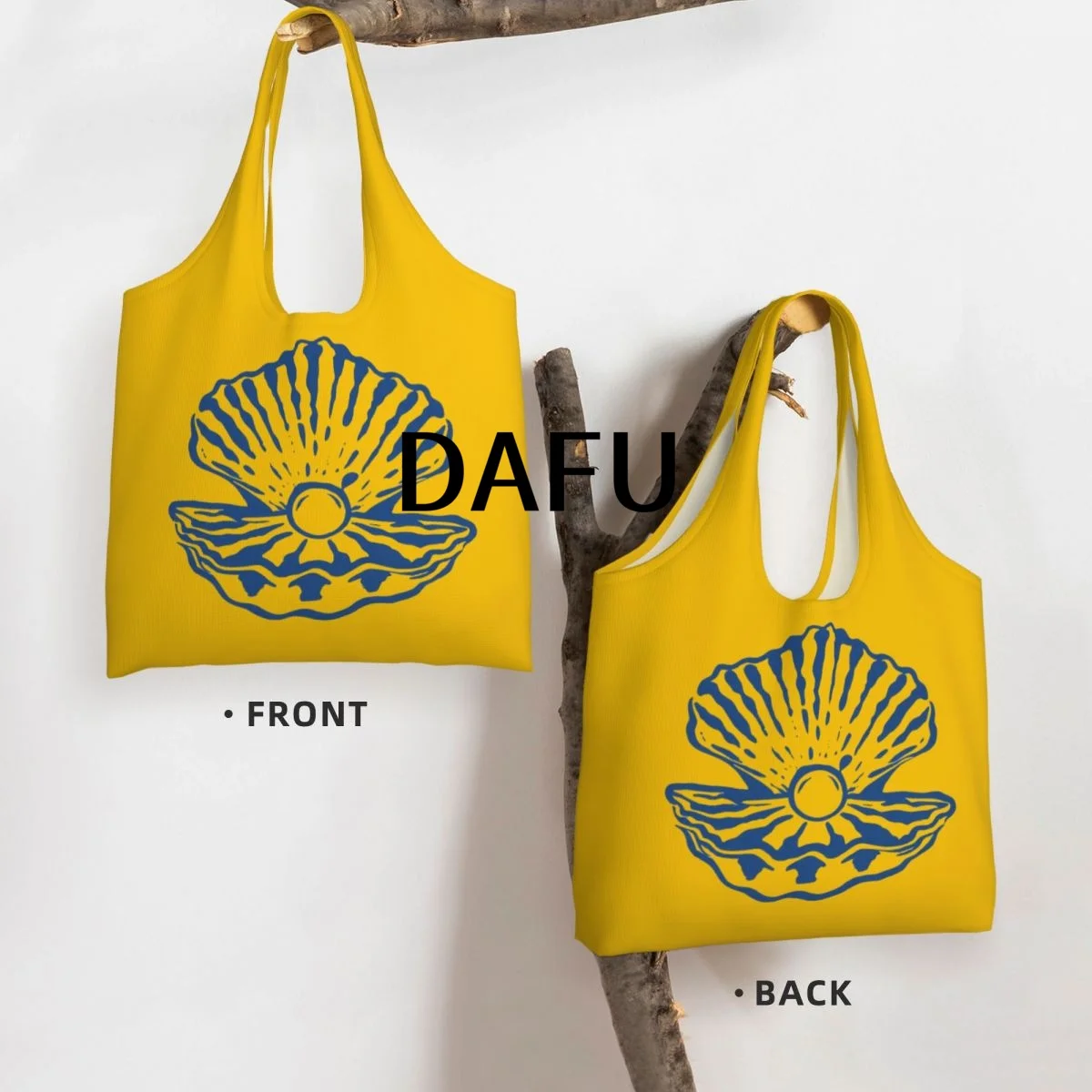 Ocean's Hidden Treasure Large Capacity Canvas Tote Bag Single Shoulder Work Commute Bag For Women Eco-Friendly Shopping Bag