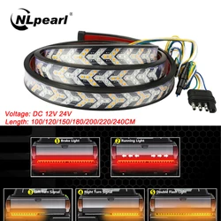 Nlpearl 12V 24V Car Brake Turn Signal Trunk Flexible LED Strip Light Tail Reverse Light For Jeep Cargo Pickup SUV LED Tail light