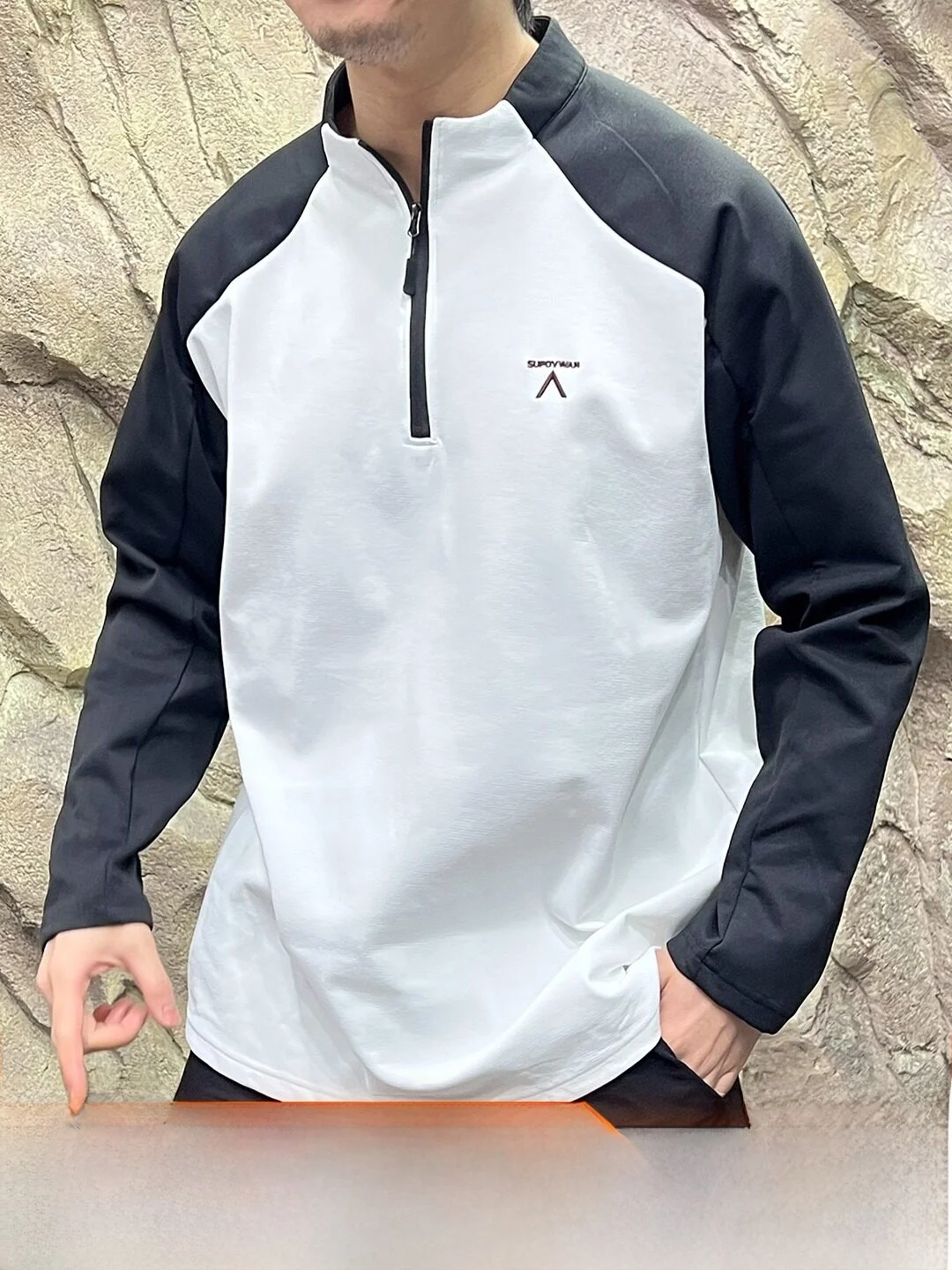 Skin-friendly Fleece Cycling Shirt Long Sleeve Base Layer Top for Couples Men Women Autumn Winter Zipper Design Standard Fit ...