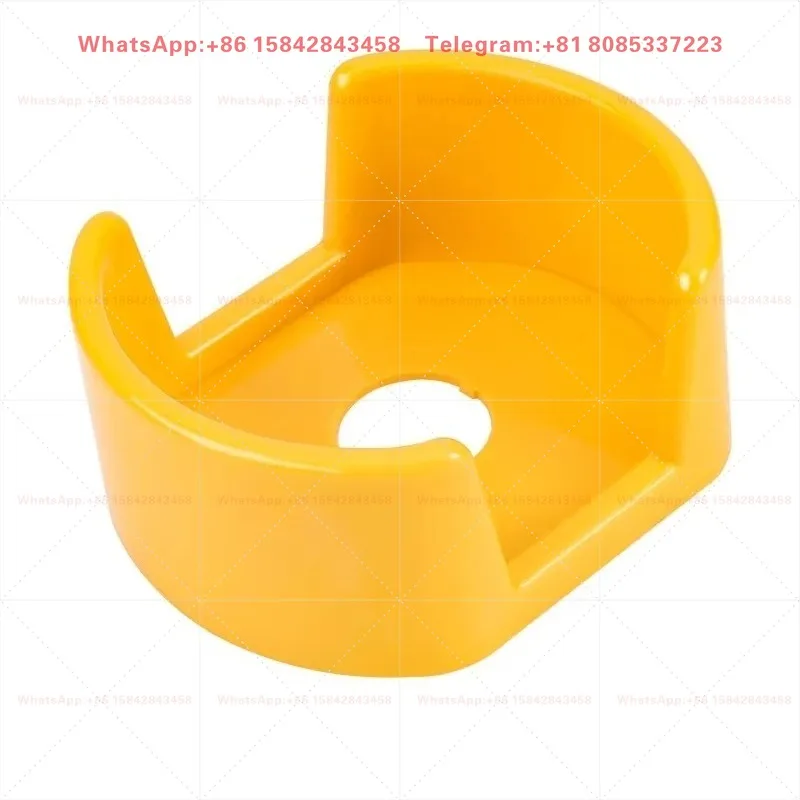 22mm Yellow Semi-Circular Emergency Stop Button Guard HW9Z-KG1 Anti-Misoperation Protective Ring-5Pcs