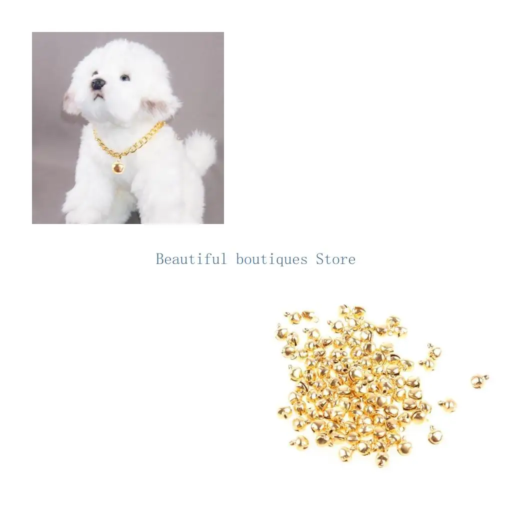 U4LF 100pc Small Jewelry Charms 6mm Bead Findings Gold Mixed Color Wedding Craft