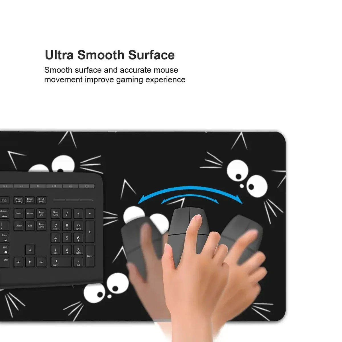 Bonito gato preto padrão grande mouse pad teclado do computador mouse tapete de jogos pc portátil tapete de mesa acessórios de escritório tapetes de mesa