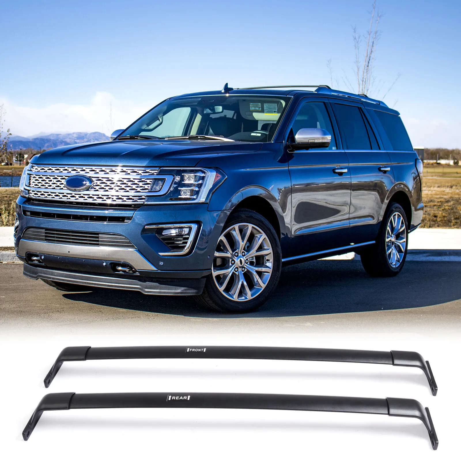 

Поперечины багажника на крышу подходят для Lincoln Navigator 2018-2024 годов и Ford Expedition Black