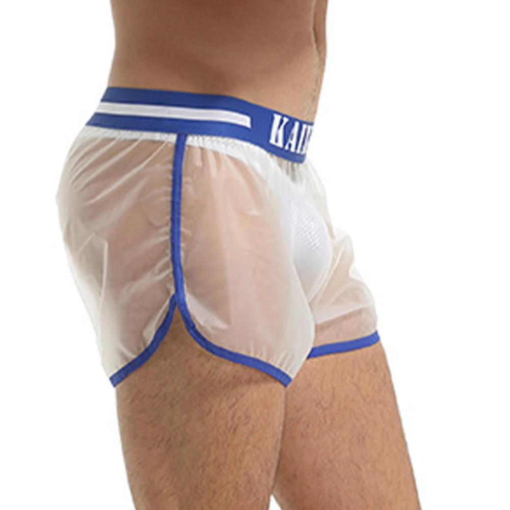 1 قطعة الرجال مثير شفافة PVC السراويل مرونة الخصر صالات رياضية اللياقة البدنية الشاطئ جذوع الملاكم الملابس الداخلية رجل (لا ملخصات) #2