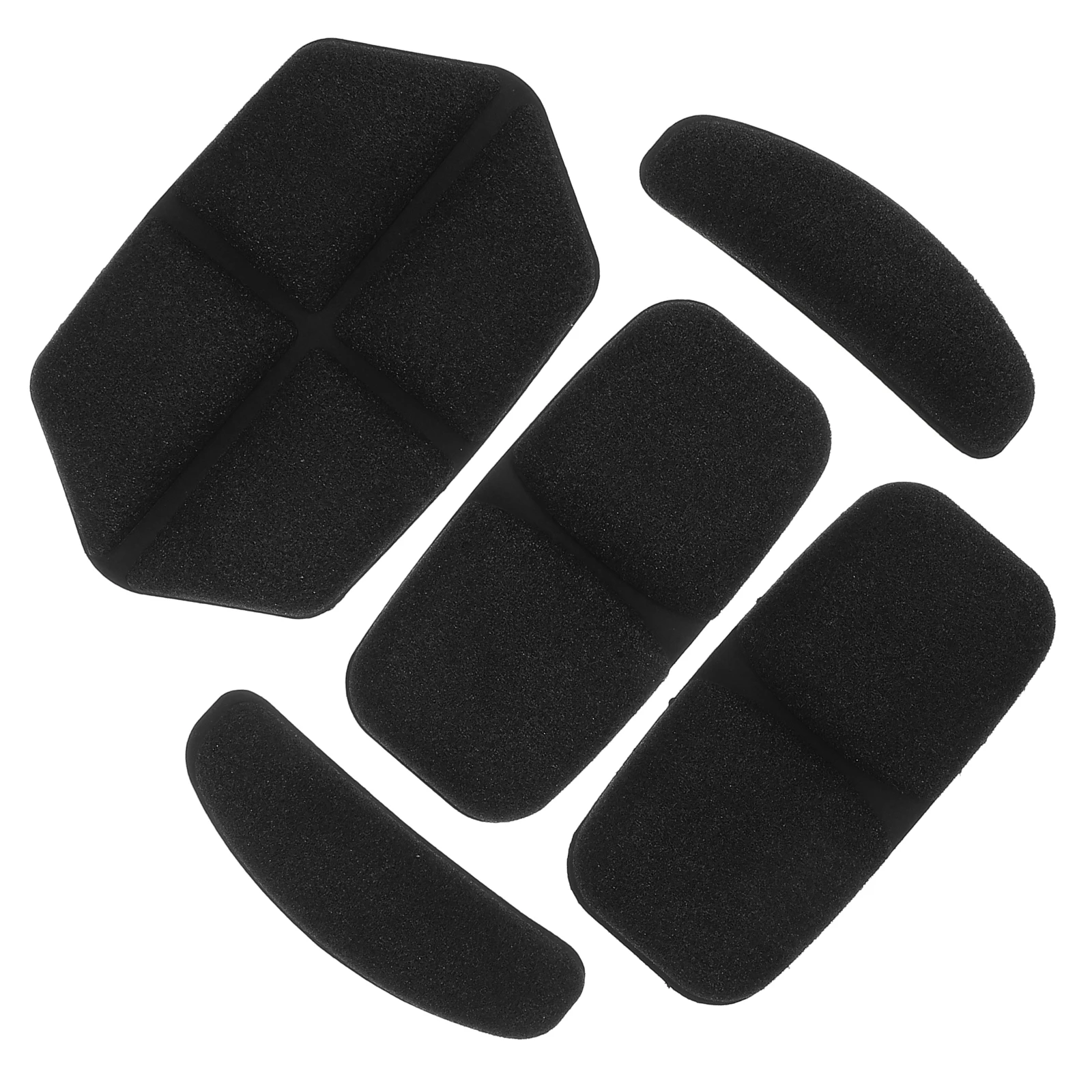 

5 Pcs Cycling Lining Protective Cushion Pads Bike Riding Padding Black Motorcycle Accessories