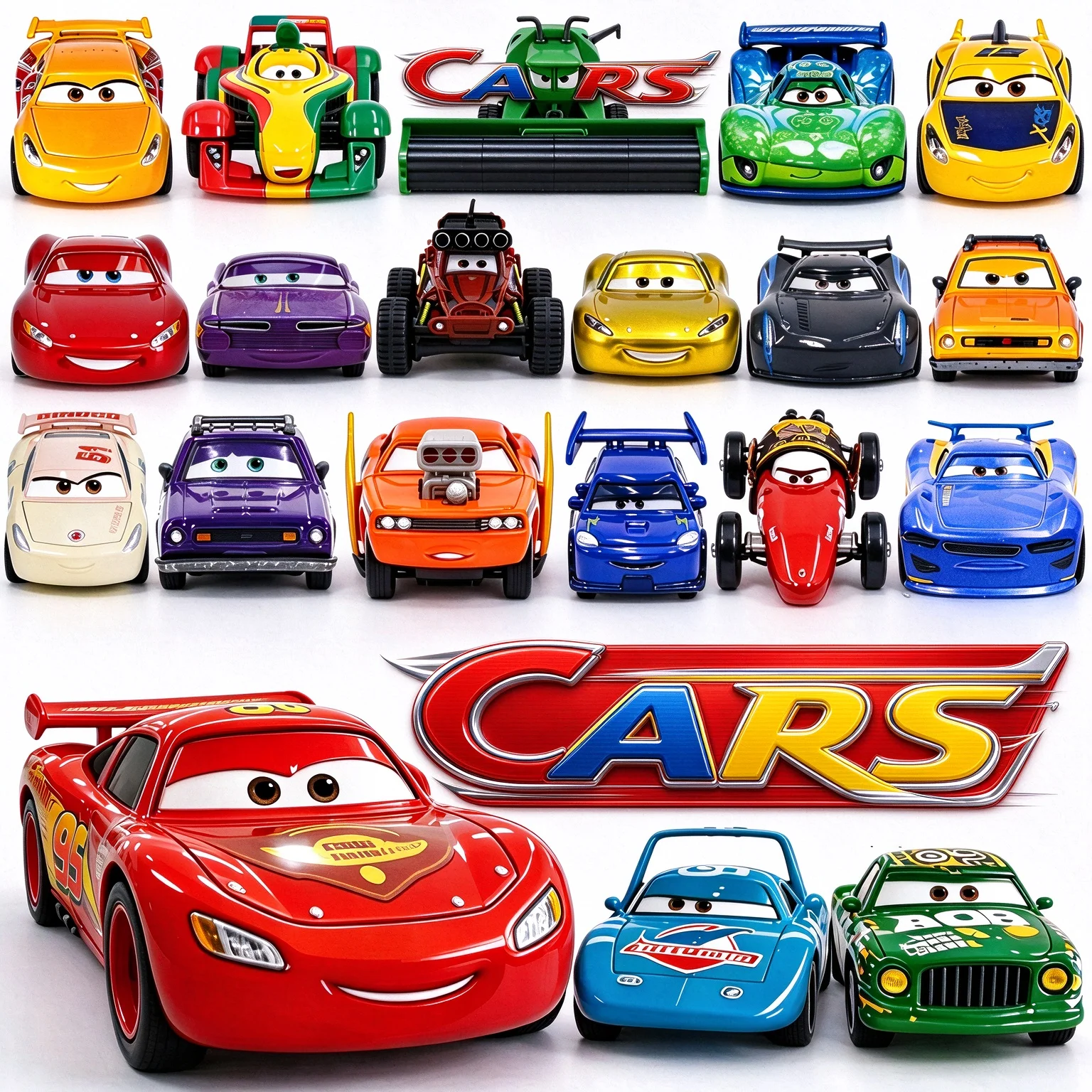 Pixar Cars Toys Lightning McQueen Jackson Storm The King Mater Racing Car Diecast Metal Alloy Model Peripheral Cars Gifts