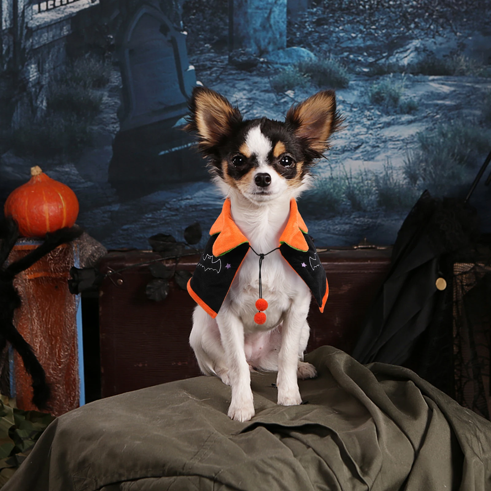 

Halloween Pet Cloak Double Sided Dog Cape Premium Material Warm Pet Cosplay Cape Festival Costume Party Outfit