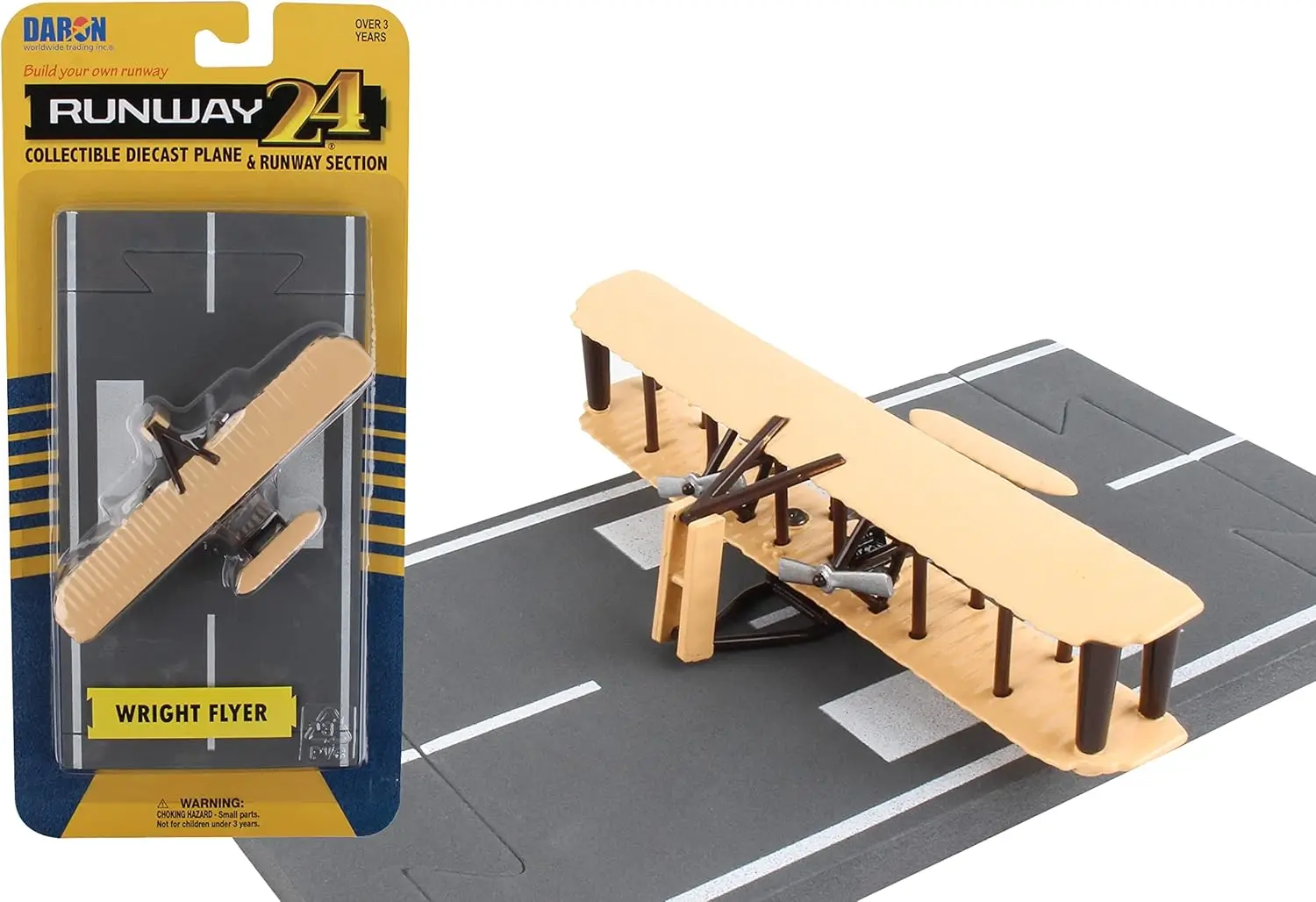 

Wright Flyer Model Airplane Toy - 5 Inch Scale Replica with Display Stand