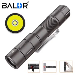 BALDR S21 Grey EDC Tactical Flashlight USB Rechargeable Pocket Torch with Tail Magnetic Emergency Camping Lantern 14500 Battery