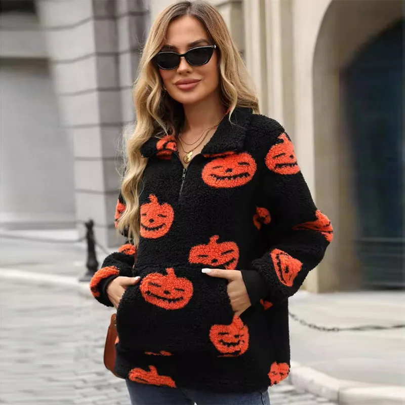 

Свитер с тыквенным лицом, забавный свитер, свитер на Хэллоуин, осенне-зимний спортивный свитер унисекс с длинными рукавами