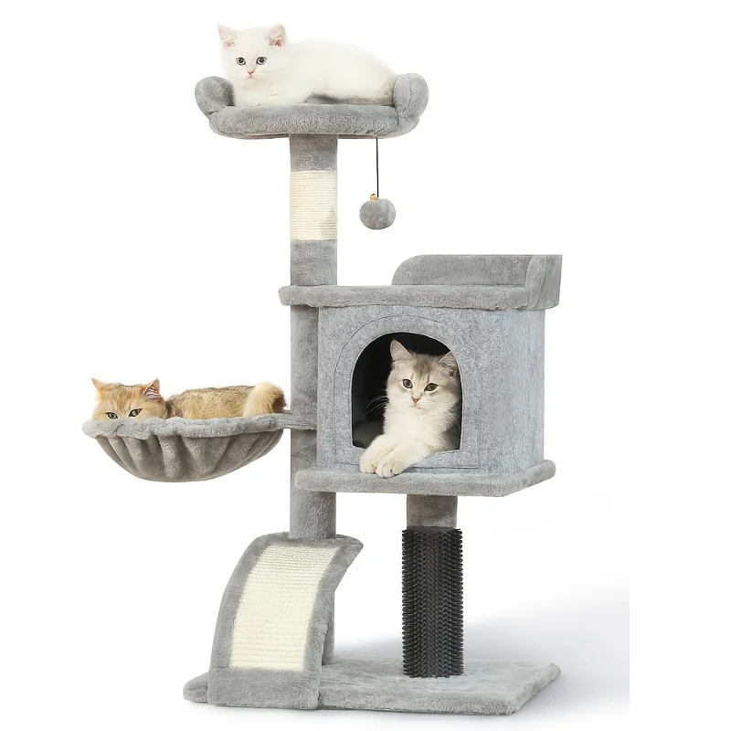 

Tree Cat Climbing Shelf Valentine's Day Gifts Multi-Level Cat Litter Box, 36.6 Inch Cat Activity Center, Stable Non-Wobbling Cat