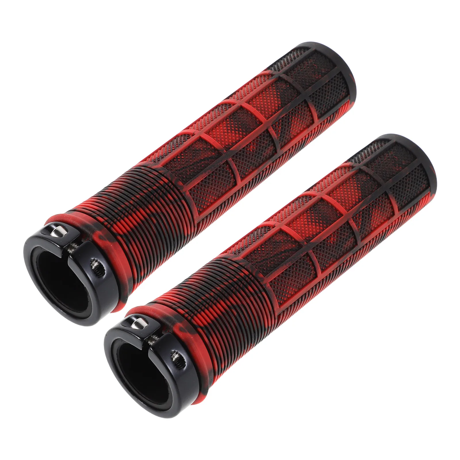 

2pcs Folding Handlebar Grips Bicycle Locking Mountain Road Bikes Non-Slip Tpr Replacement Camouflage Design Cycling Accessories
