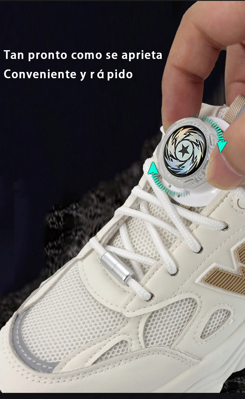 Schlaufenschnürsenkel, dicke Schnürsenkel für Sneaker, ohne Schnürsenkel, verbesserte Version, einfache Installation, automatische Schnürsysteme, Schuhzubehör. – Detail 1