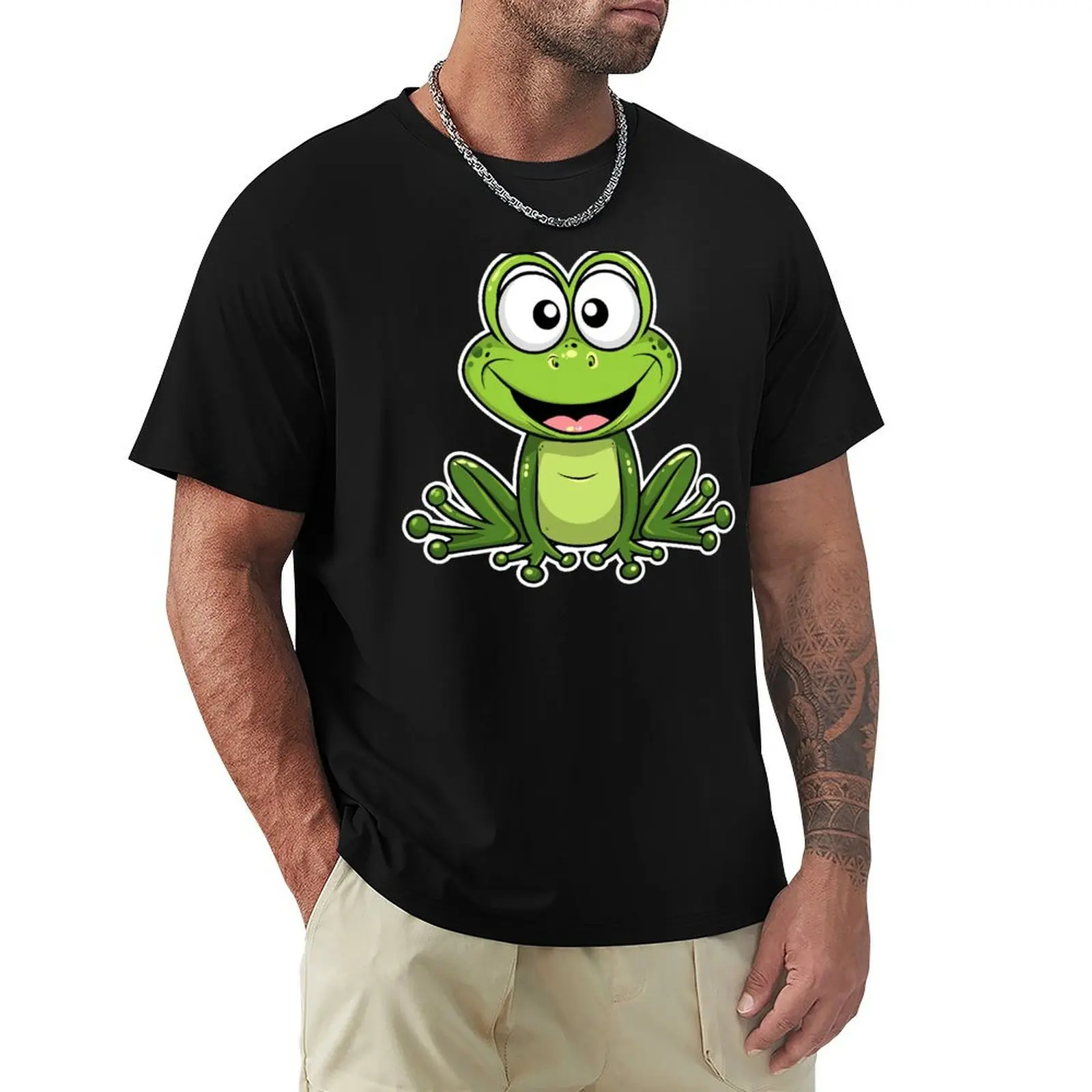 

cute frog T-Shirt funny meme t-shirts funny costumes Men's cotton t-shirt