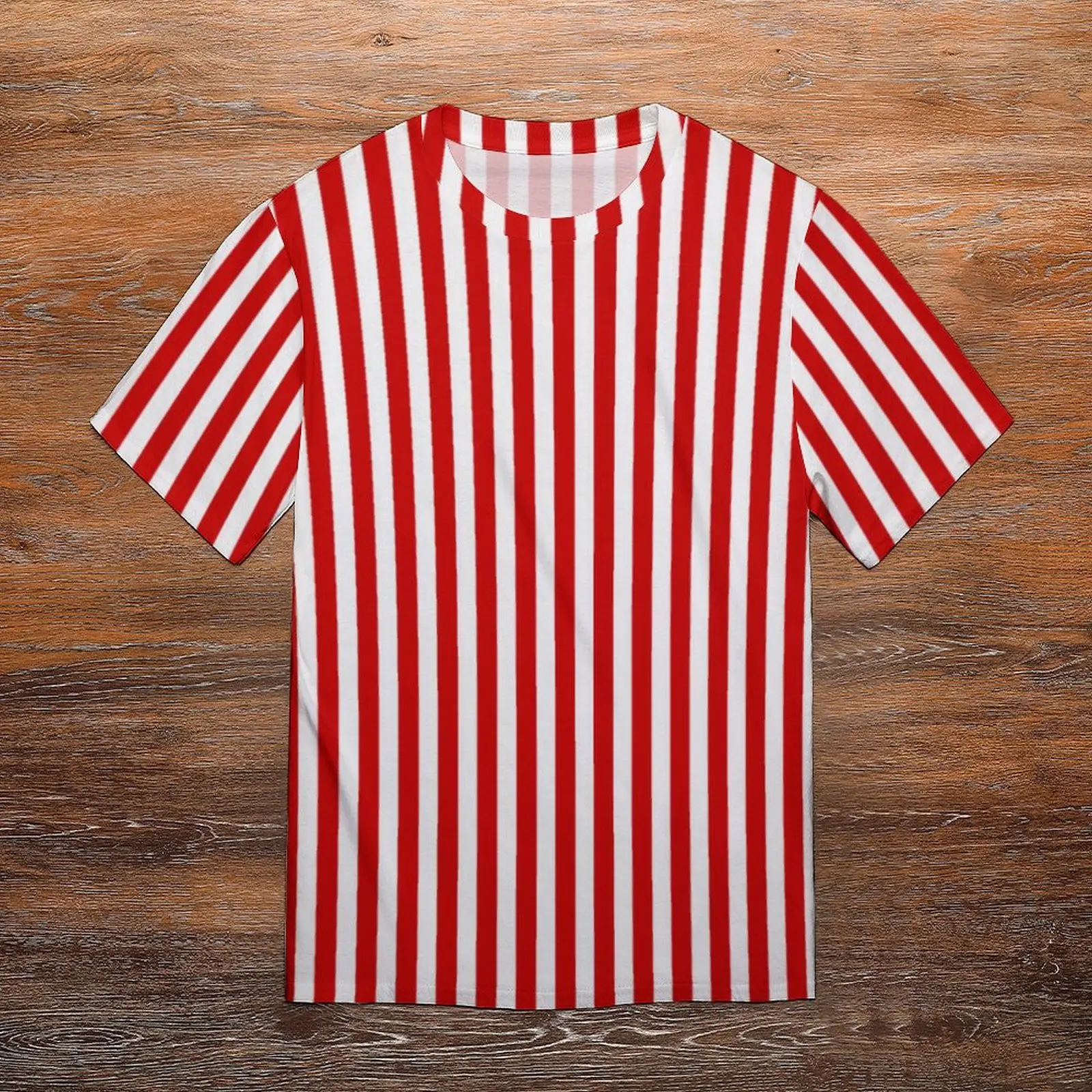 Candy Stripes T Shirt Red and White Stripe Hippie T Shirts Short-Sleeve Printed Tshirt Cheap Beach Street Style Big Size Clothes