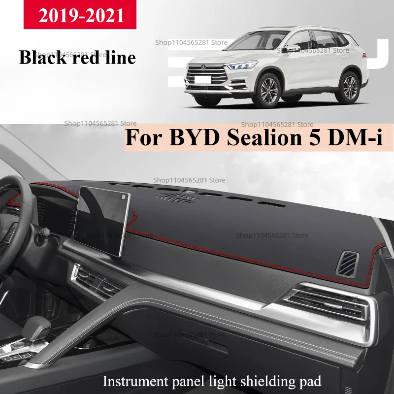 For BYD Sealion 5 DM-i 2019-2021 accessories Car Instrument Mat With Sunshade Sun Proof Anti Reflective Anti Light Mat