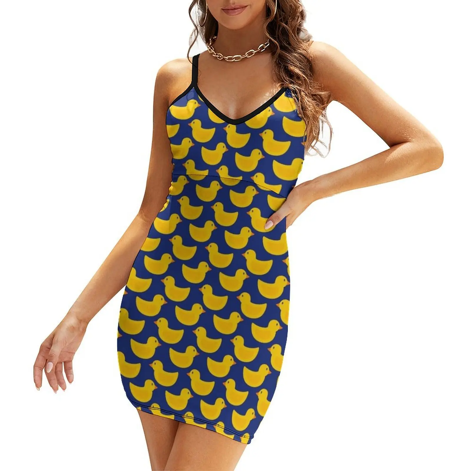 

Rubber Duckie Sling Dress summer clothes african dresses for woman elegant women's dresses sale sexy dress