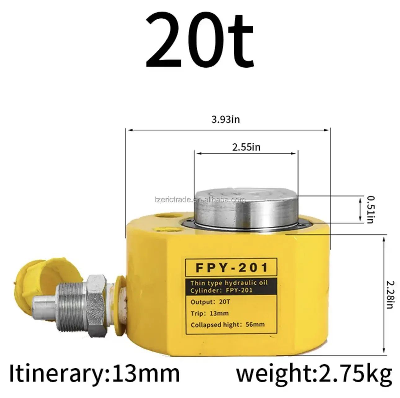 Ultra-Thin Portable Hydraulic Electric Cylinder Jack Booster 5T/10T/20T Adjustable Steel Lifter OEM GS low Profile Lifting Tools