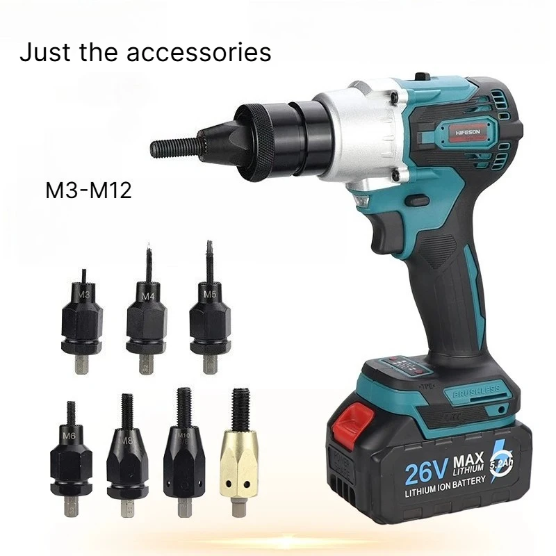 21V Intelligent Large Motor Pull-type Gun for Charging, Fully Automatic Screw and Nut Tightening Gun with Pull-off Nut and Screw