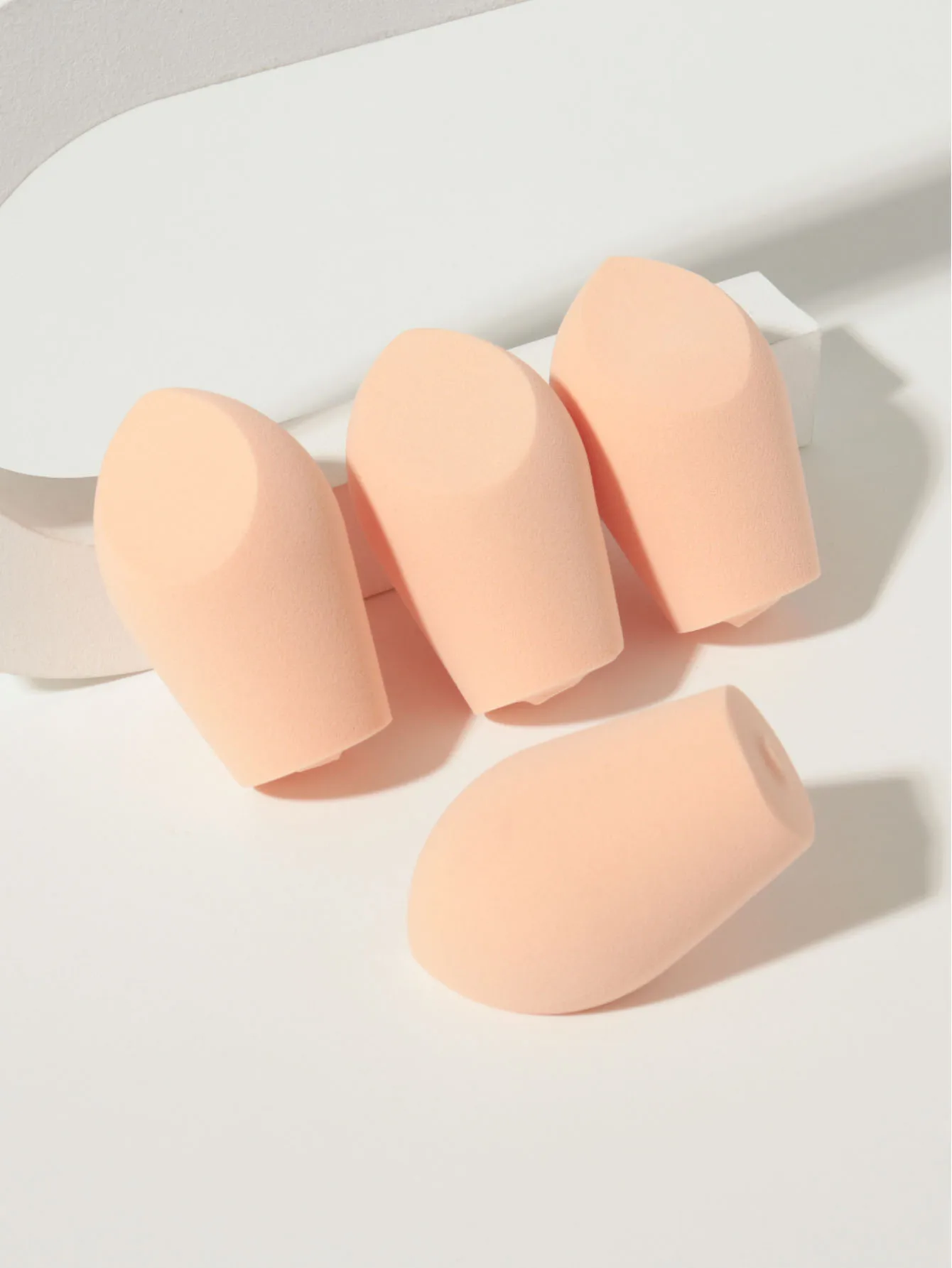 Conjunto de esponja de maquiagem 4 peças, adequado para esponjas secas e molhadas, todos os tipos de pele de pó, creme, pó líquido