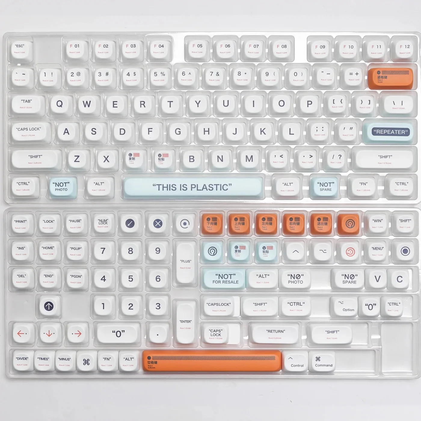 MOA Highly Plastic Themed Keycaps Vintage Cute MAC Hot Sublimation