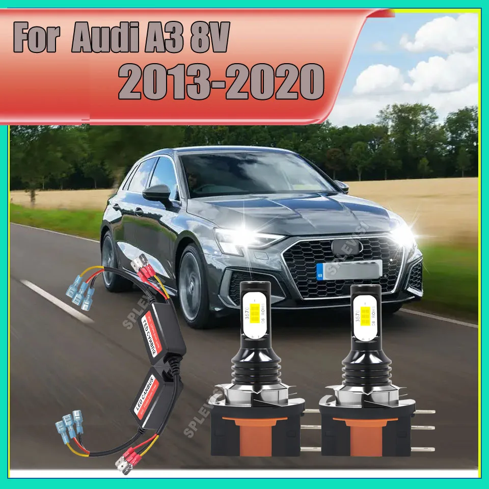 

H15 Replace Halogen Headlight Bulbs High Beam 6000K Decoder & Plug & Play For Audi A3 8V 2013 2014 2015 2016 2017 2018 2019 2020