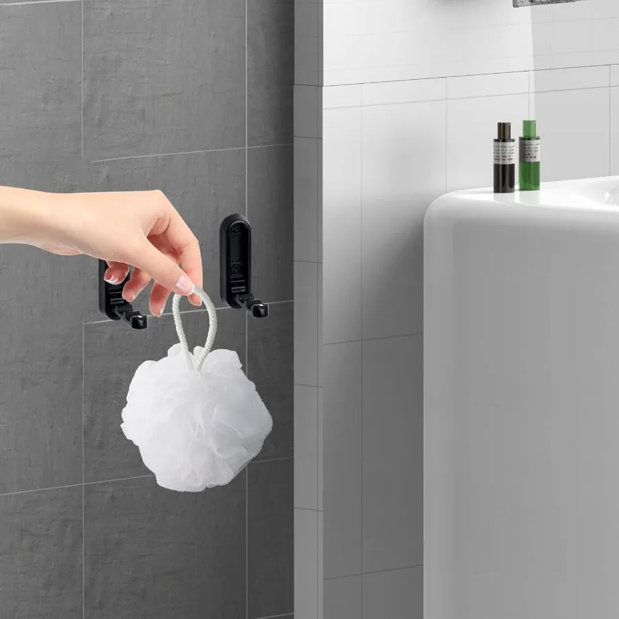 4 قطعة خطاف قابل للطي أسود قابل للطي جدار السنانير أدوات خادم للجدار أضعاف أسفل السنانير السوداء للملابس طوي جدار nt أدوات المورد #5