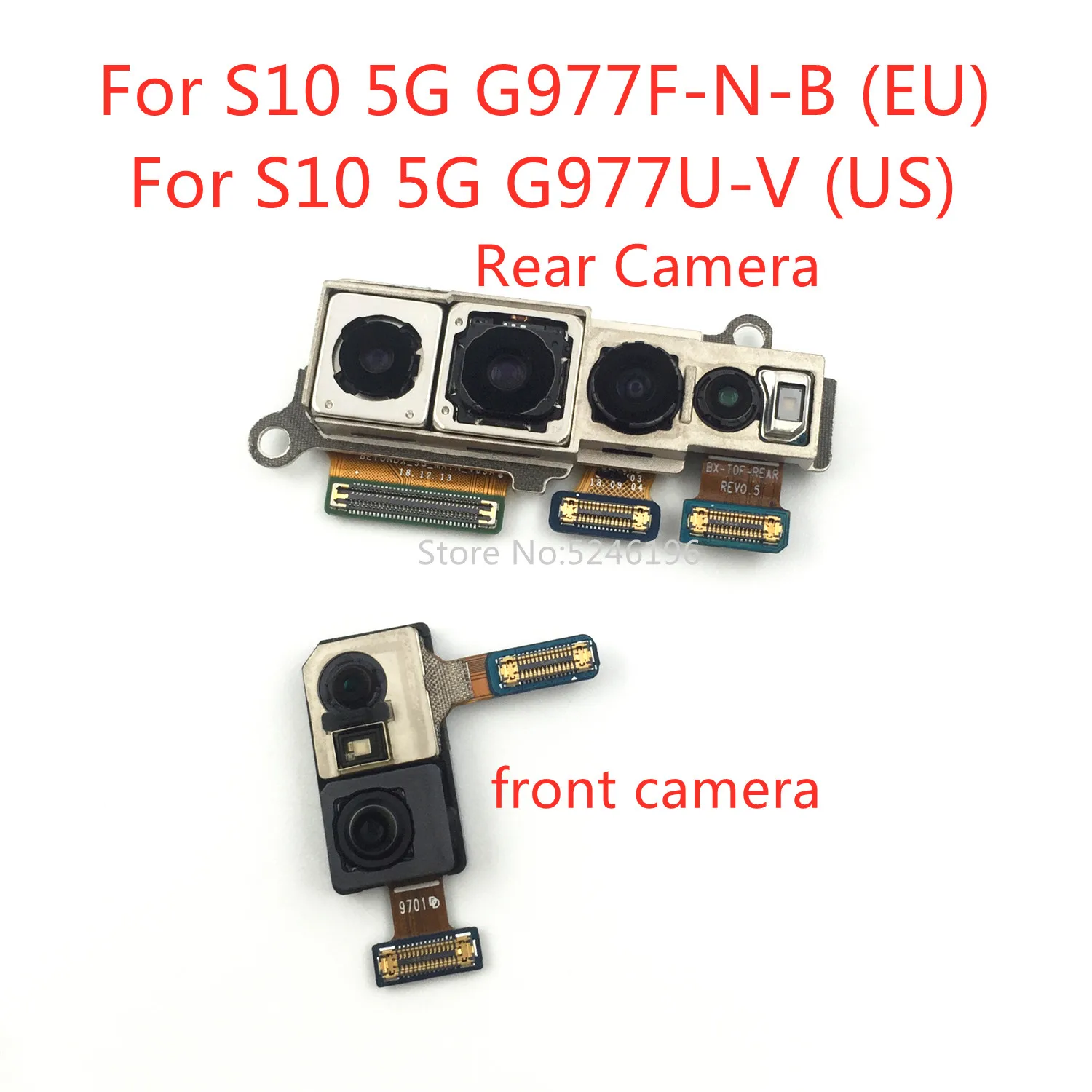 

1pcs New Back big Main Rear Camera front camera Module For Samsung Galaxy S10 5G G977F G977N G977B G977U Replace Part