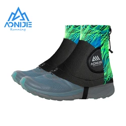 AONIJIE E4421 Unisex Outdoor Running Shoe Cover Reflective Trail Gaiters Protective Waterproof Sand Covers For Triathlon Hiking