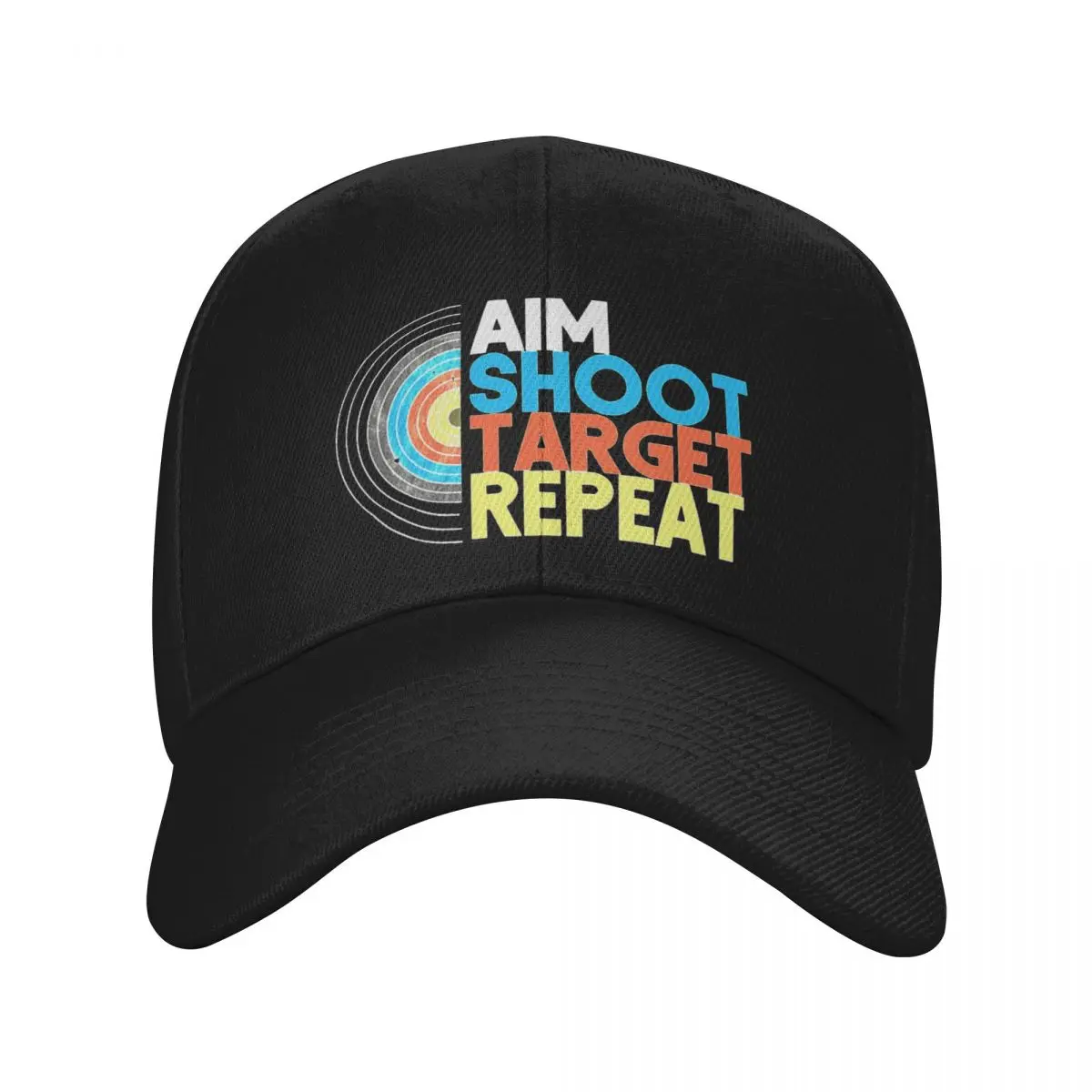 Aim Shoot Target Repeat Archery Sports Archer Baseball Caps Sun Caps Hats Adjustable Snapback Caps Fishing Hat Summer Hats