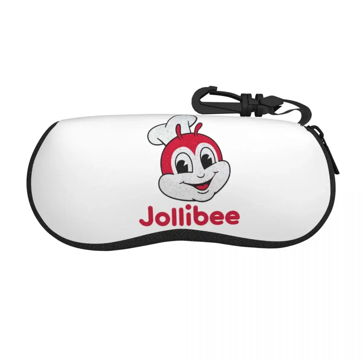 Defunct Jollibee Burger Restaurant Mascot Bee Shell Glasses Case Protector Sunglasses Box Women Men Soft Eyeglasses Bag Pouch