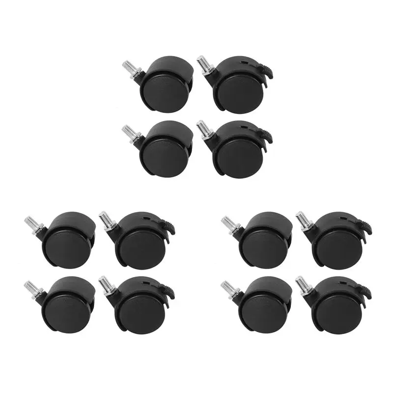 

Набор из 12 колесиков IALJ с креплением на винтах - 6 из них с функцией блокировки