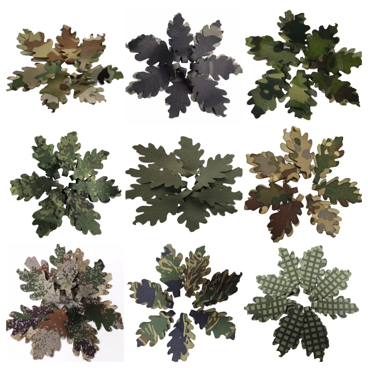 15PCS/Lot EMR MCBK MCTP Desert Night DNC Flecktarn Wargame Clothing 3D Camouflage Strip Rhodesia Tiger Stripe RG Hat Cloth DIY