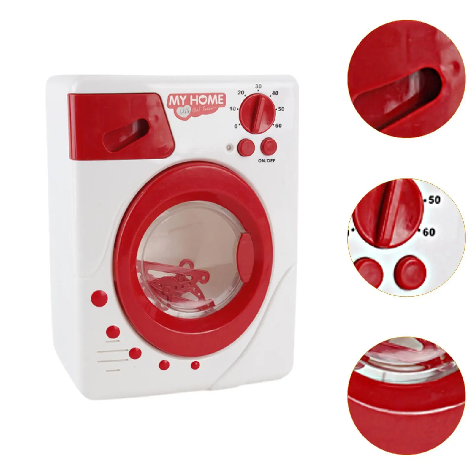 Washing Machine Toy Role Play Set Developmental Parent Child Game Miniature Appliances Children Pretend Play Toy Boys Girls