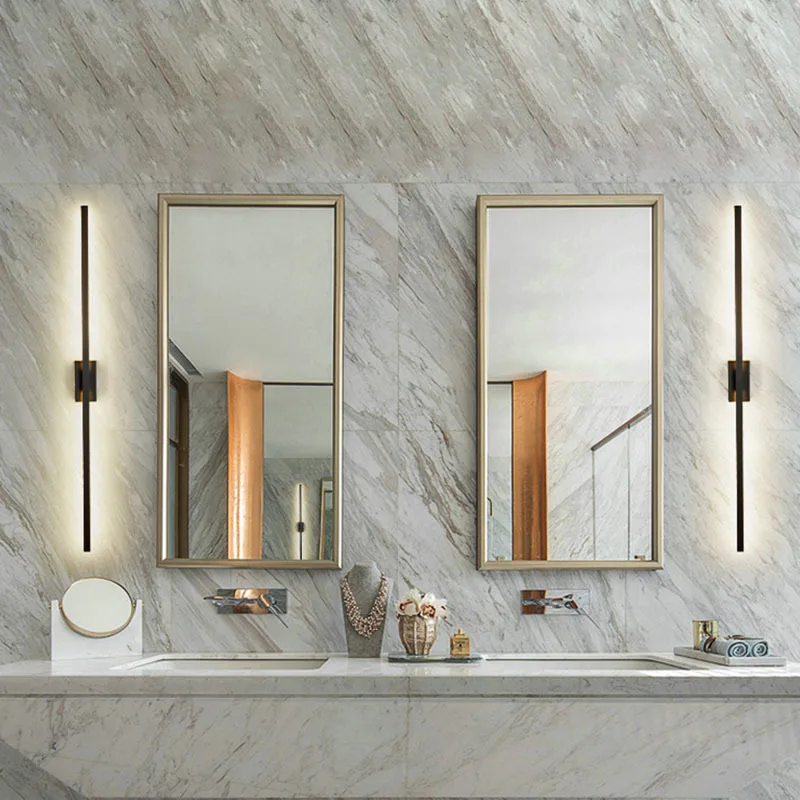

Minimalist Modern Bedroom Hotel Hallway Corridor Living Room Foyer Light Designer Simple Long Line Wall Lamp