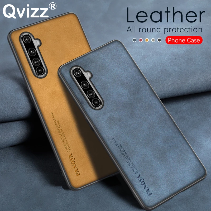 for Oppo Realme X50 Pro 5G Phone Case Luxury Leather Soft Silicone Edges Shockproof Cover RealmeX50Pro RMX2075 RMX2071 RMX2076