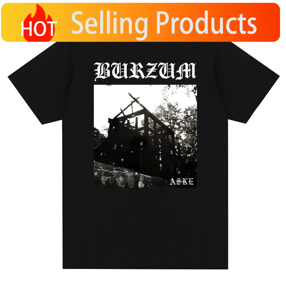 Vintage Metal Band Burzums Album Cover Print Music T Shirt Men Women Fashion Casual Short Sleeve Plus Size T Shirt Unisex 62482